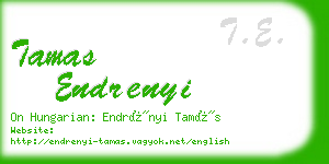 tamas endrenyi business card